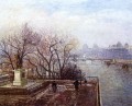 ルーブル美術館の朝霧 1901年 カミーユ・ピサロ 風景 小川